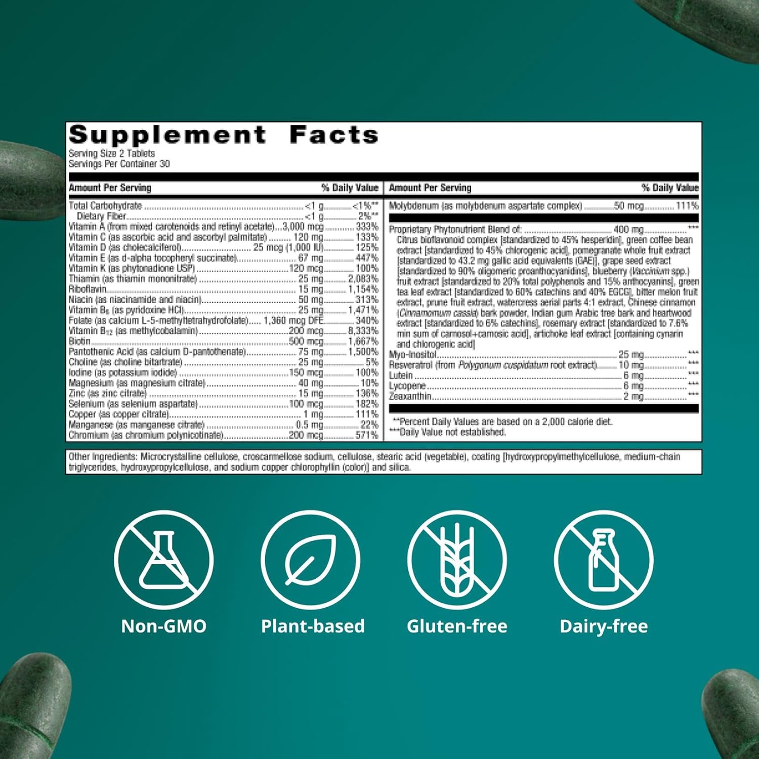 Metagenics PhytoMulti Multivitamin - 20+ Essential Vitamins & Minerals with Phytonutrients - Supports Healthy Aging, Cellular Health, Energy & Immune Function - Non-GMO & Gluten-Free - 60 Capsules