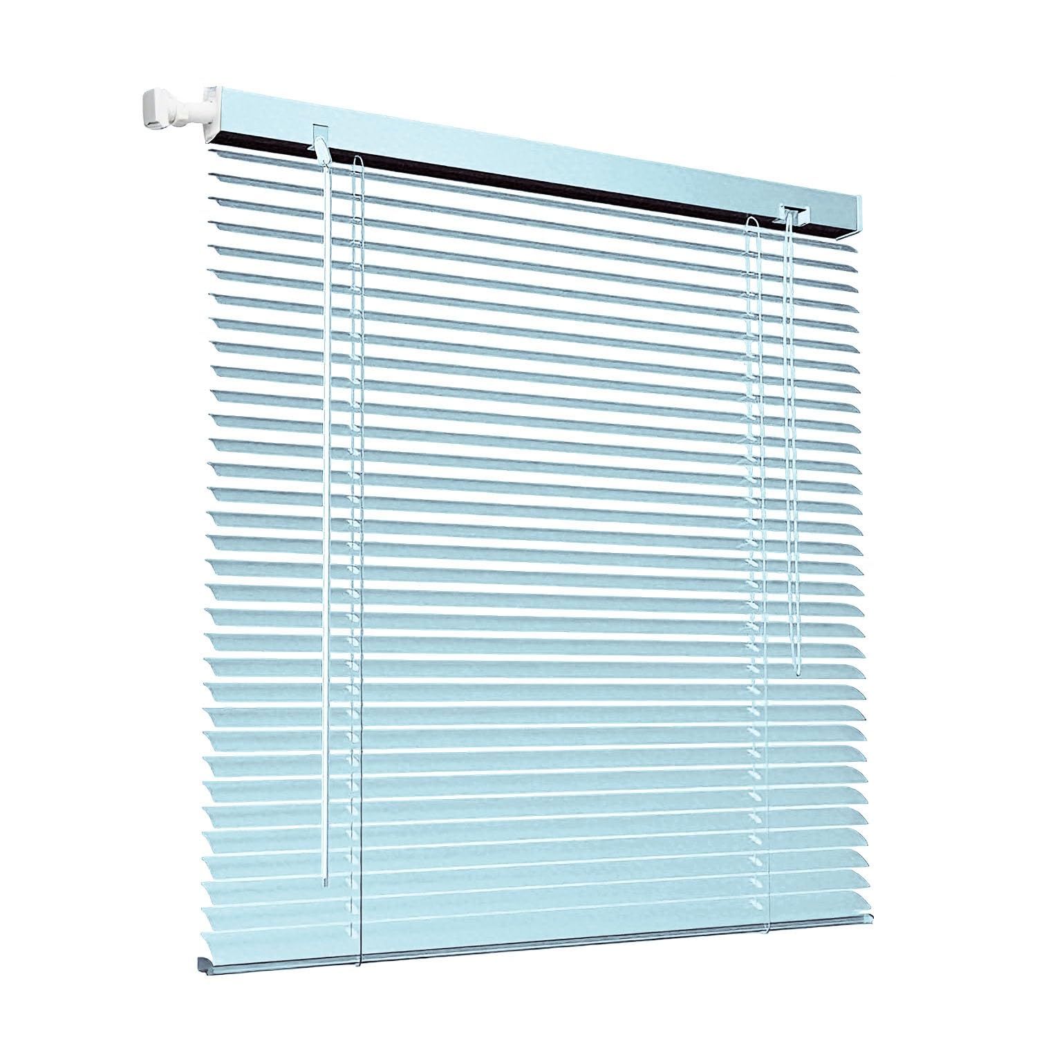 Mini persianas venecianas de aluminio inalámbricas azul marino para ventanas de 40-170 cm