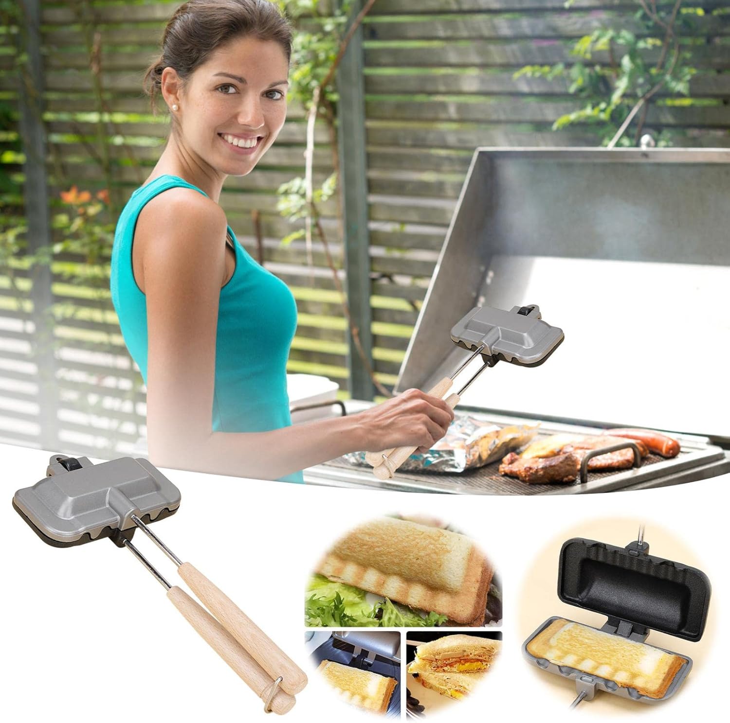 DoubleSided Sandwich Baking Pan Frying Pan, DoubleSided Grill Pan