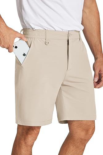 COOFANDY Pantalones Cortos Casuales con Cintura Elástica para Hombre Pantalones 