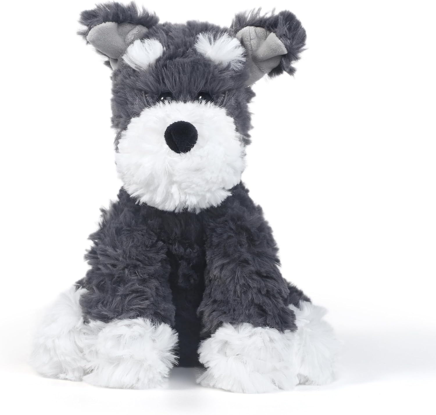 Stuffed Animal Dog Plush Toy Schnauzer Dog 8.26 Inches Soft Premium Puppy Plush Gift for Babies Children Adults, Grey
