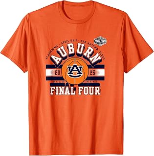 Auburn Tigers Final Four 2025 Men's Basketball Dunk Orange T-Shirt