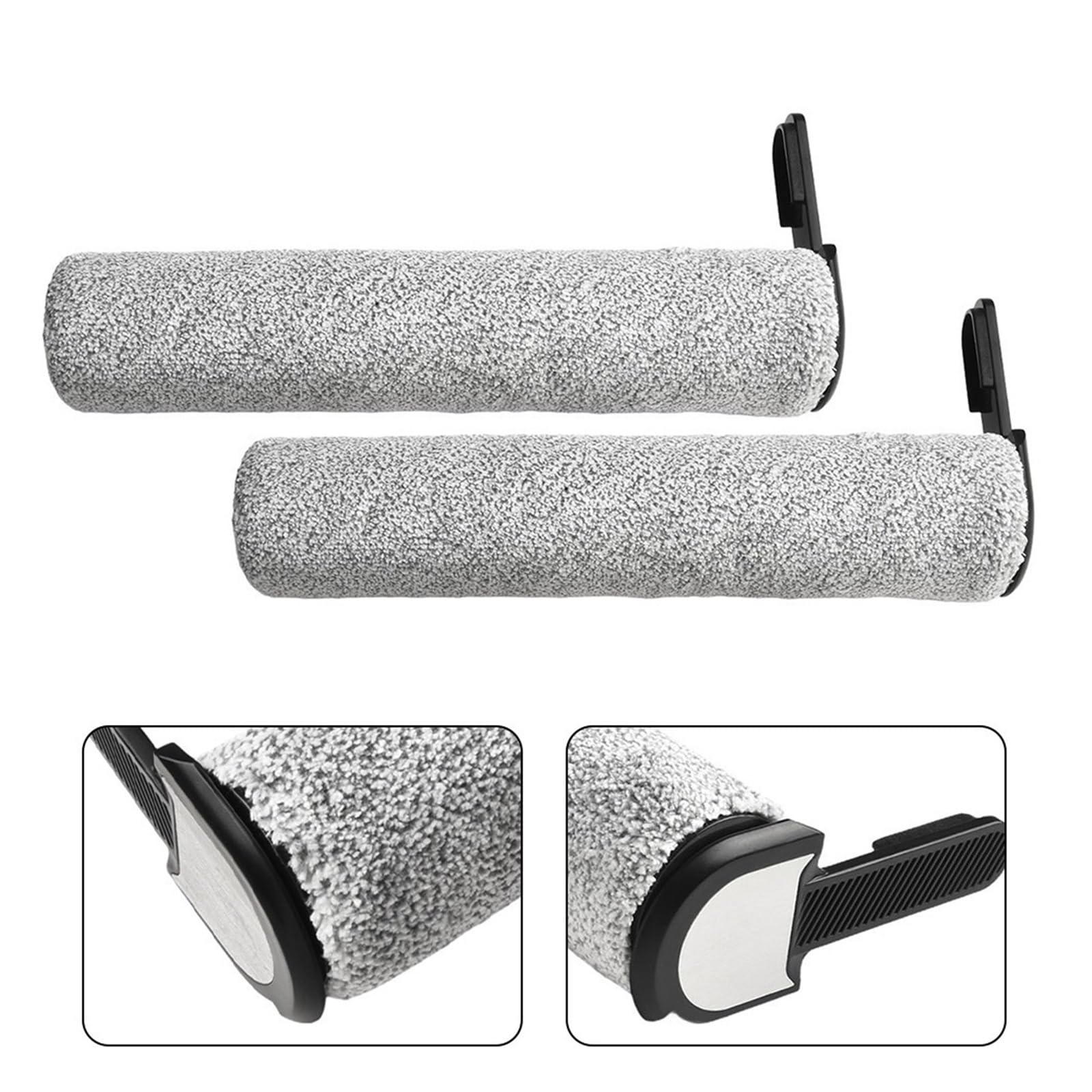 1/2 cepillos de rodillos, compatibles con Laresar, for aspiradora en seco y húmedo, accesorios de máquina de limpieza de cepillo de rodillo de repuesto(SET2)