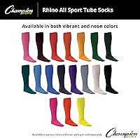 Vista 2 de Champion Sports - Calcetines deportivos Rhino para todos los deportes, varias tallas y varios colores, Rojo