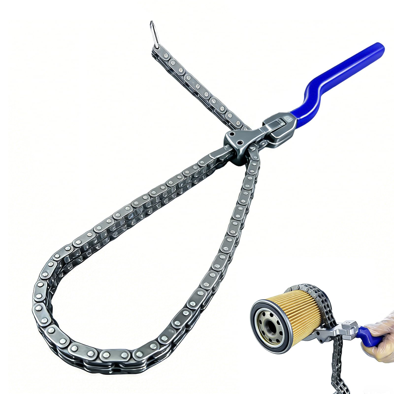 Chiave Filtro Olio, Chiave Inglese Regolabile Impugnatura Lunga 9,25 Pollici Adatta per Filtri Olio Ø 60-160 Mm Strumento Ergonomico per La Riparazione Dell'auto