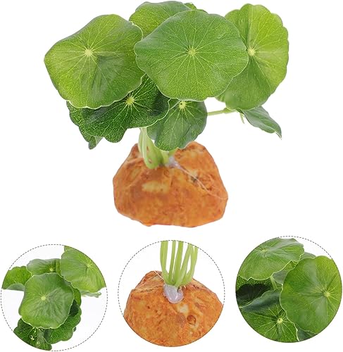 Miniatura 4 de ABOOFAN Terrario de reptil, barba, araña, plantas, decoraciones de peces para tanque, acuario, planta falsa, decoración de cueva, pecera, planta de