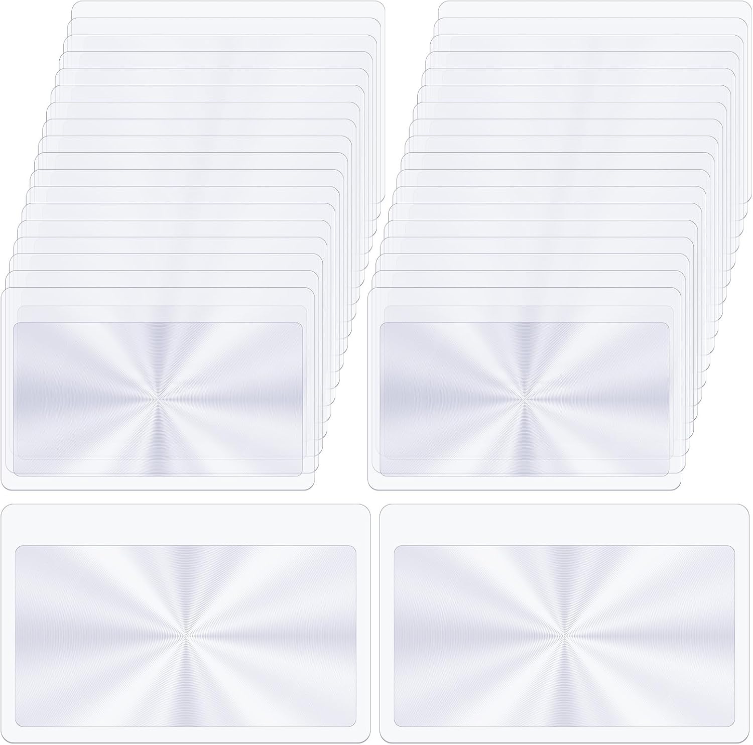 200 Pcs Thin Fresnel Lens, Credit Card Size Pocket Magnifier, Kid Magnifying Lens Portable Magnifying Lens for Reading for Reading and Fire Starting