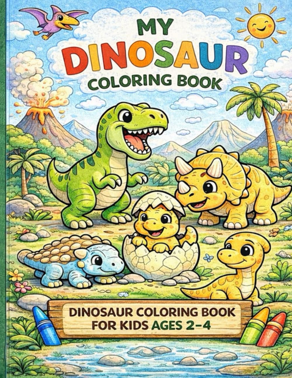My Dinosaur Coloring Book: For children aged 2 to 4 years.