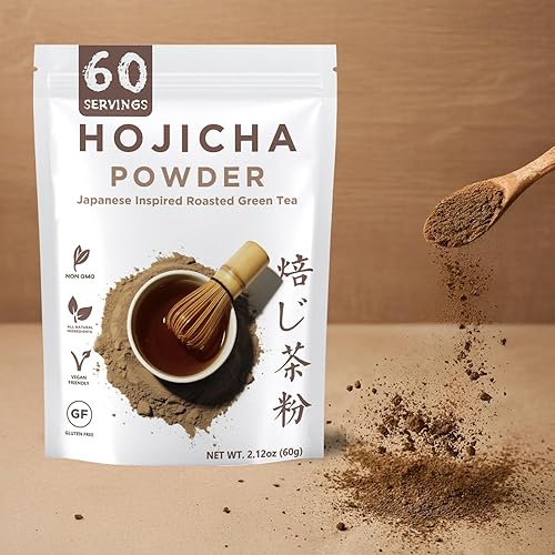 Miniatura 7 de Hojicha Powder Japanese-Style for Latte - 2.12oz Low Caffeine Roasted Matcha Green Tea Houjicha Powder  Toasty Aroma Less Bitterness  Brew Below 80C
