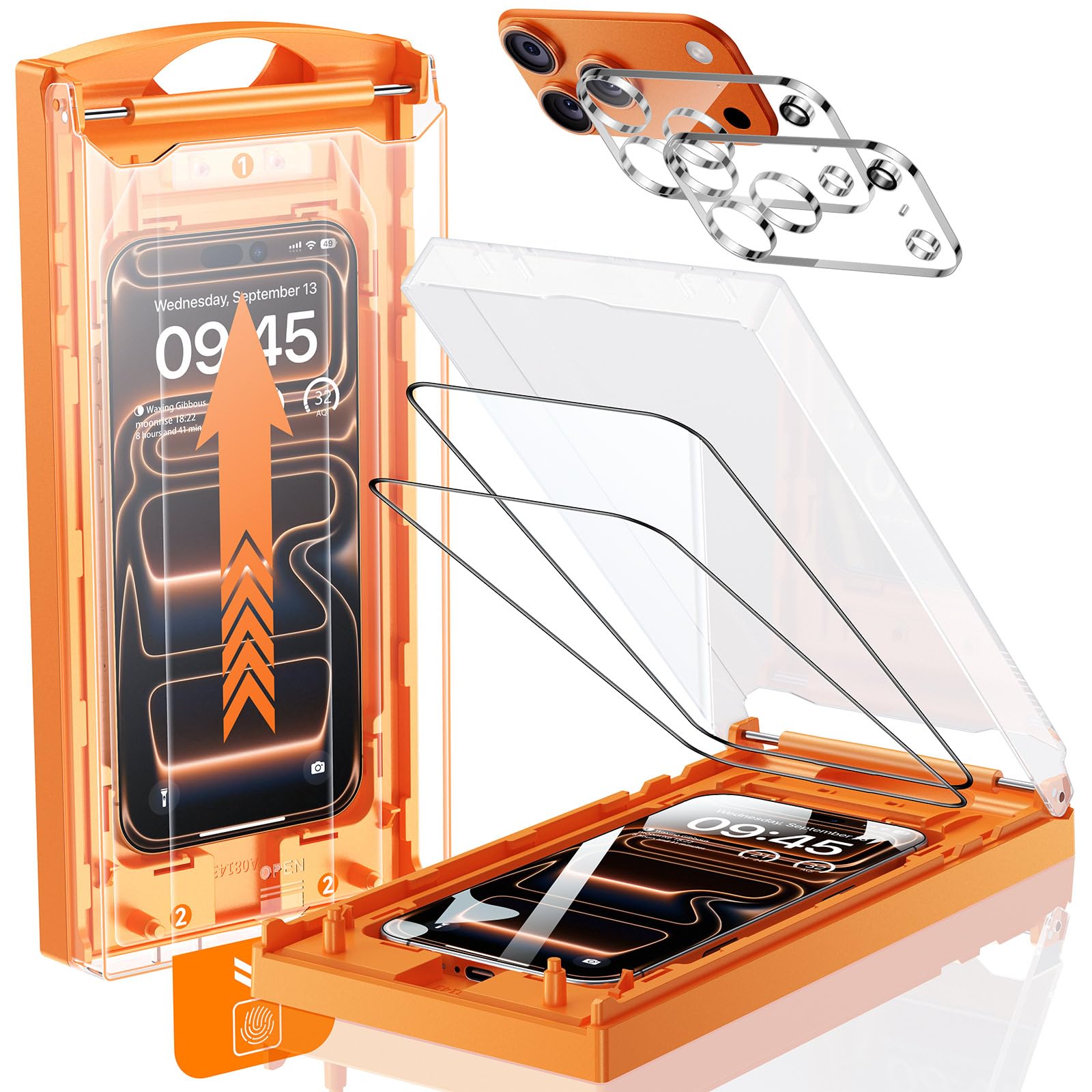 Photo 1 of 2+2 Packs for iPhone 17 Pro Screen Protector with Camera Lens Protector