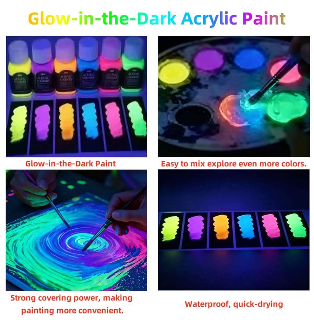 Lumineszenz Malen Nach Zahlen Erwachsene LKW Malen Nach Zahlen Kinder, DIY Set Erwachsene mit Pinselset Lumineszenz Acrylfarben Set Leinwand zum Bemalen 135 x 100cm Deko Wohnzimmer Landschaft GYYH7461