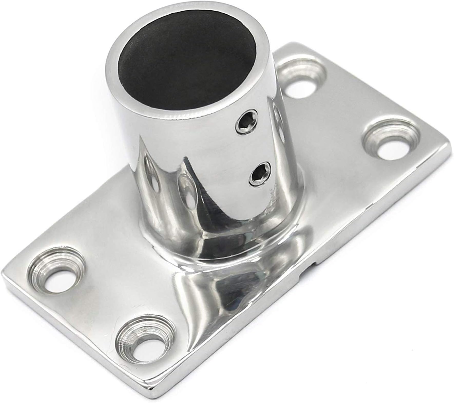 NRC&XRC Boat Hand Rail Fitting-90 Degree 1 inch Rectangular Base-Marine 316 Stainless Steel usd by Boats/Awning
