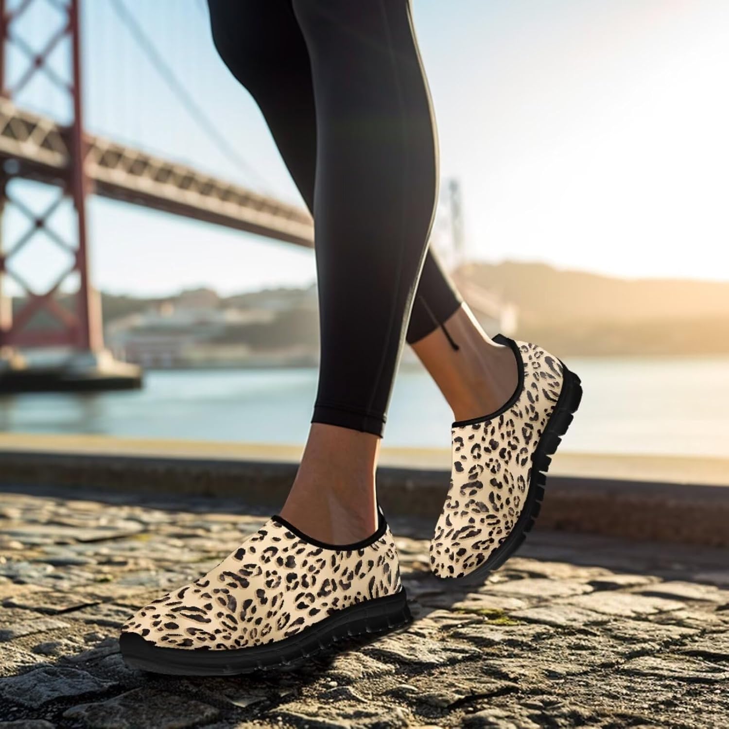 Women's Slip on Sneakers Casual Shoes Loafers Non Slip Breathable Comfortable Walking Sneakers Gifts for Women Girls Black Sole Size 5.5-11.5