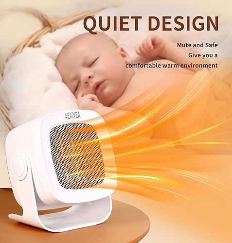 Miniatura 2 de Calentador de espacio pequeño, hogar de poco ruido del consumo bajo de la protección del sobrecalentamiento portátil del calentador