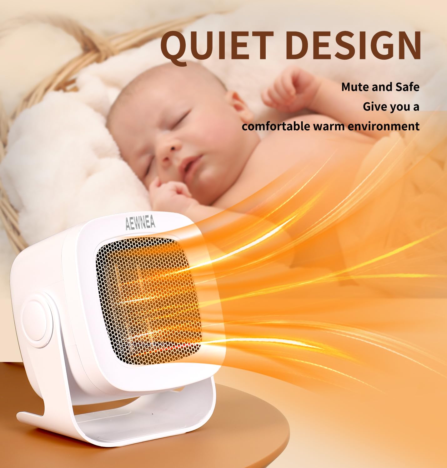 Small Space Heater, Portable Heater Overheating Protection Low Consumption Low Noise Household