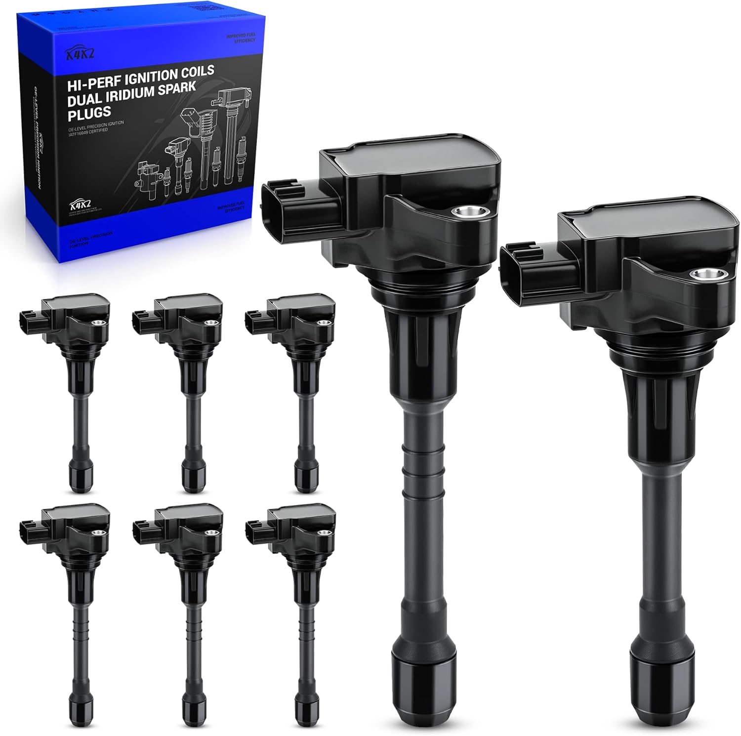 UF677 & UF650 Ignition Coils Pack for 2017-2023 Nissan Armada, 2014-2023 Infiniti QX80, 2011-2013 Infiniti QX56 V8 5.6L Replace# IGC0082 49029 224481LA0B GN10842 9212176