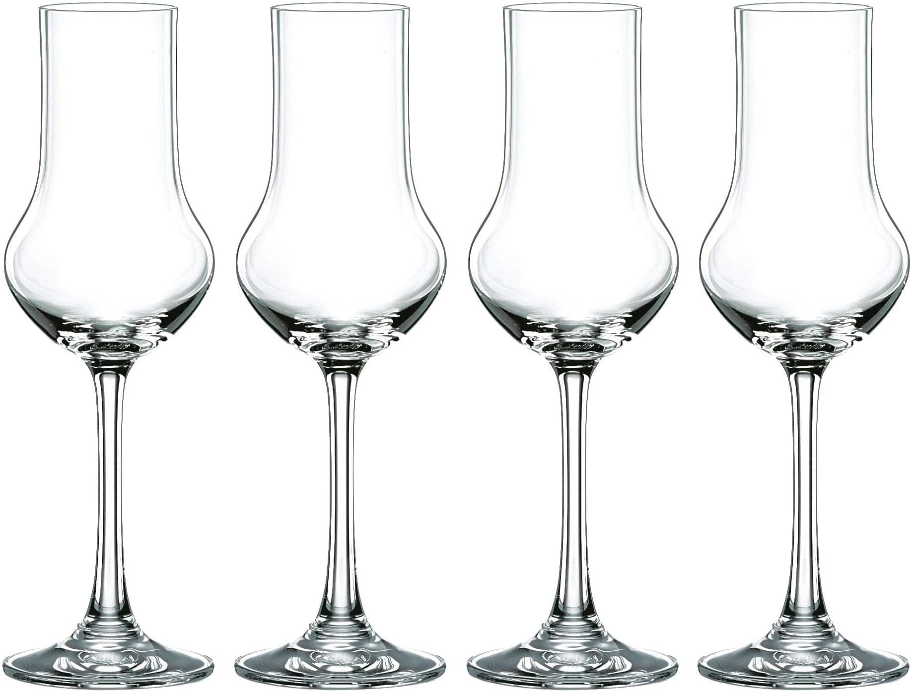 NachtmannVivendi 4 Oz Spirit Glasses (Set of 4) - Elegant Modern Stemmed Crystal Clear Glasses, Dishwasher Safe - Ideal for Weddings, Anniversaries - Dessert Wine & Celebration Glassware