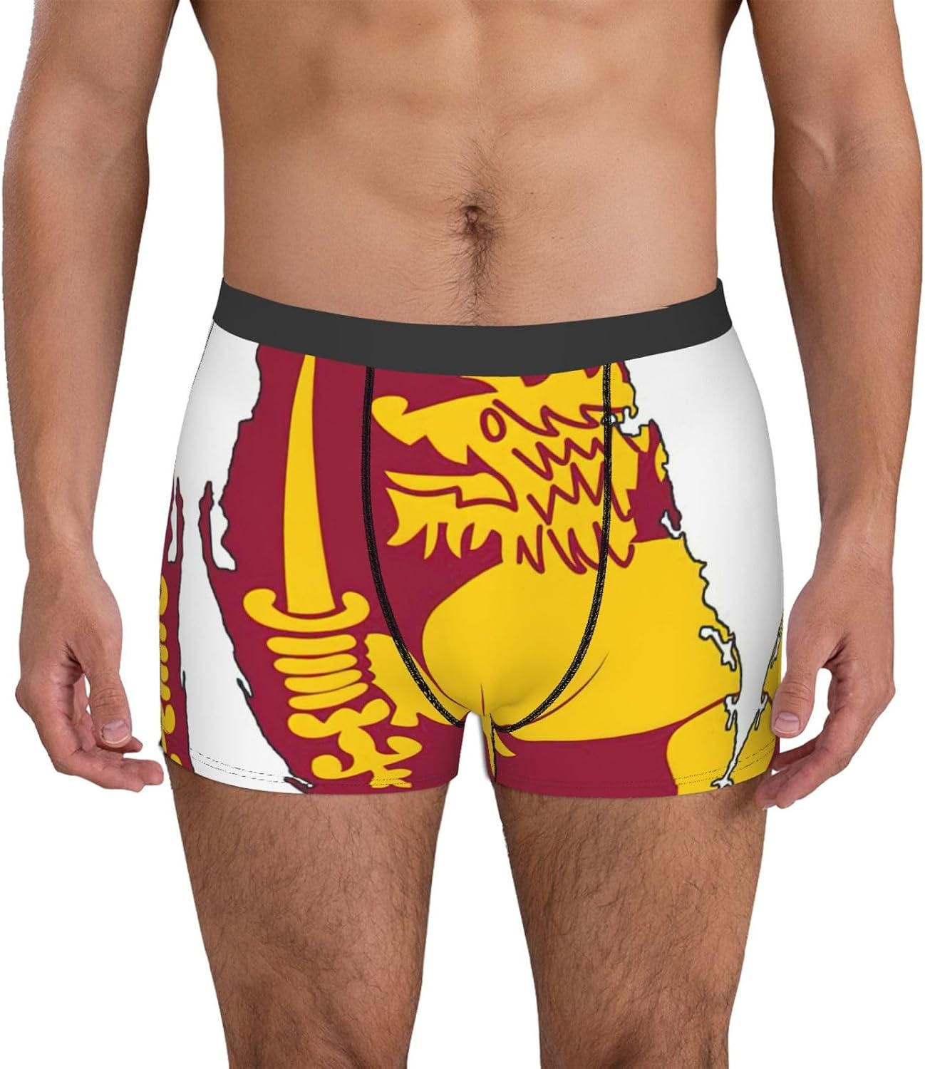 Sri Lanka Flag Map Print Boxers For Men–full Print Mens Underwear Boxer Briefs,Comfortable Boxers For Men