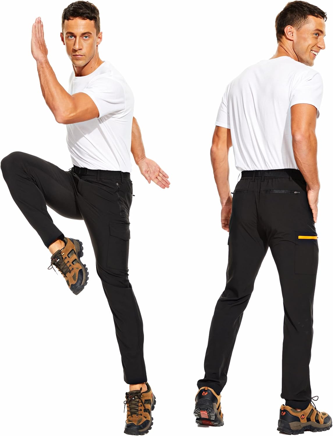 NATUVENIX Hiking Pants for Men, Lightweight Mens Travel Pants Quick Dry Fishing Pants Men Water Resistant Outdoor Pants Work - Image 2