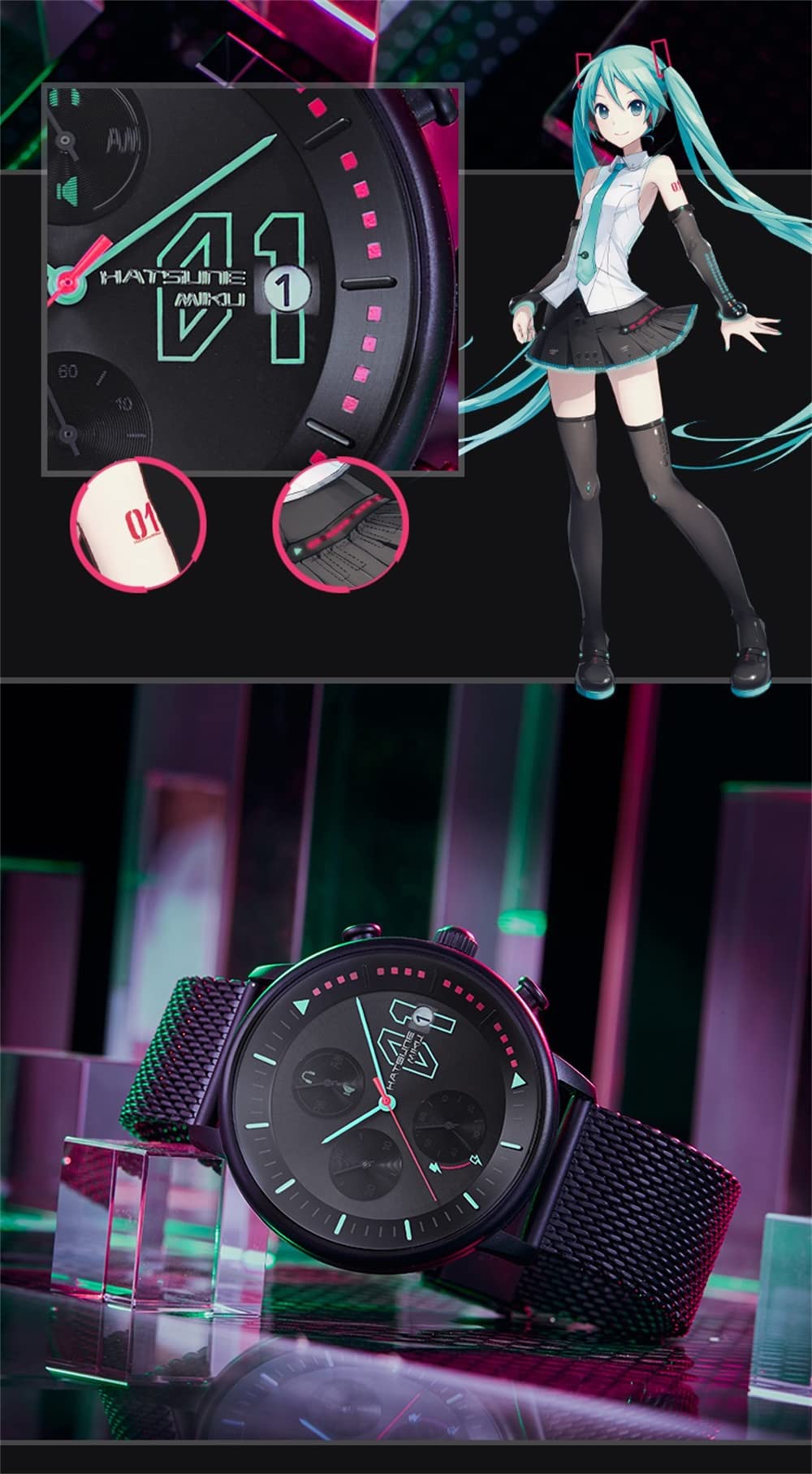 初音ミク 腕時計 Amazon.co.jp: XINGYUNSHI 初音ミク 腕時計 3ATM防水 Miku LED