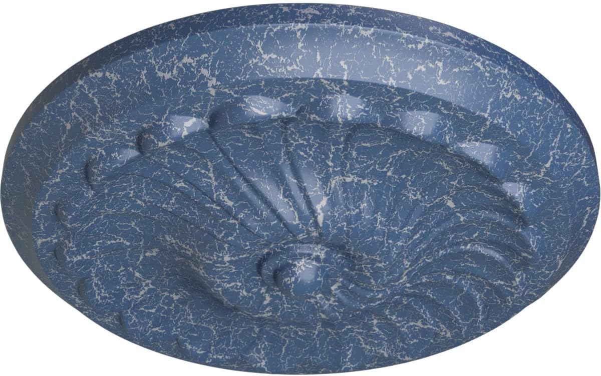 Ekena Millwork CM12FLAMC 12 1/4"OD X 2 1/4"P Flower Spiral Ceiling Medallion Fits Canopies Up to 2", Americana Crackle