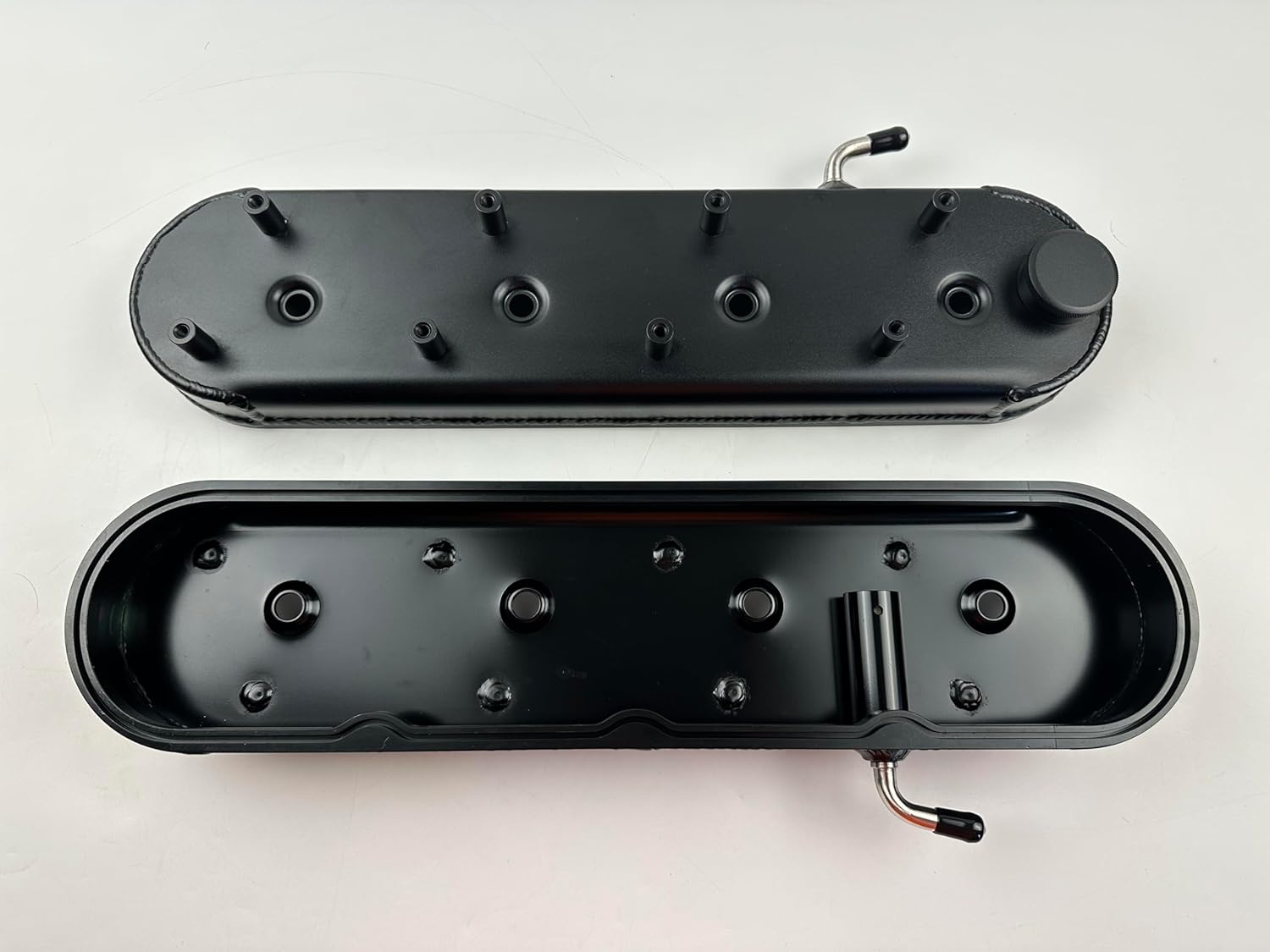 NEW LS1 LS2 LS3 LS6 Fabricated Aluminum Valve Cover W/Coil Mounts (Black)