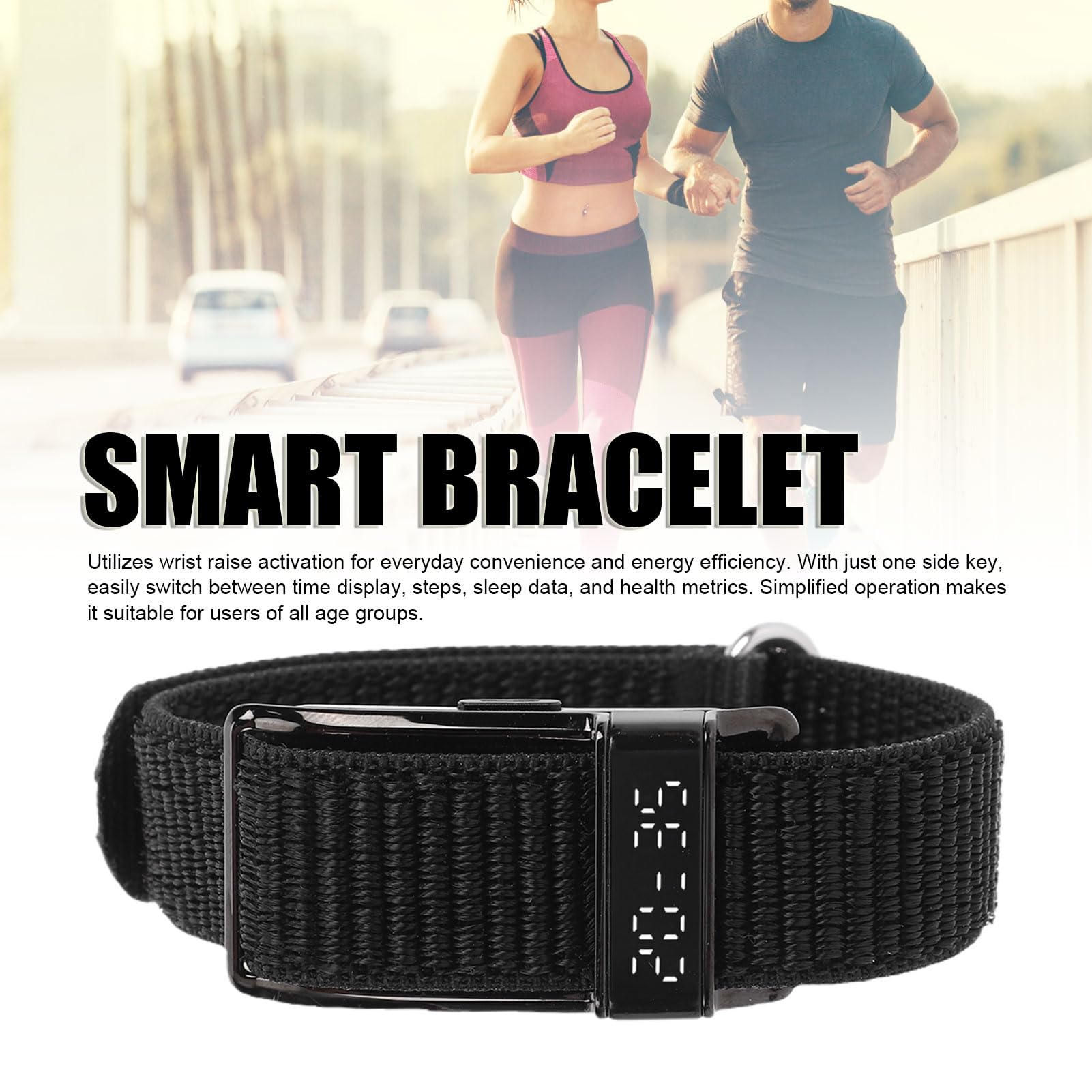 Annadue Braccialetto Intelligente Fitness Tracker con Protezione Dall'acqua IP68, 150 modalità Sport, Monitoraggio della Salute, Monitoraggio del Sonno, Promemoria Chiamate, per A (BLACK)