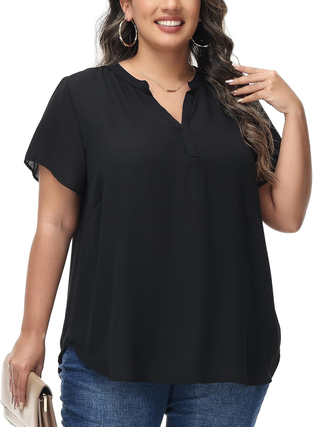 women's plus size chiffon tops
