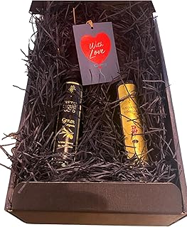 Gourmet gift - Greek Extra Virgin Olive Oil and Balsamic Vinegar in black hamper - 2 x 250ml