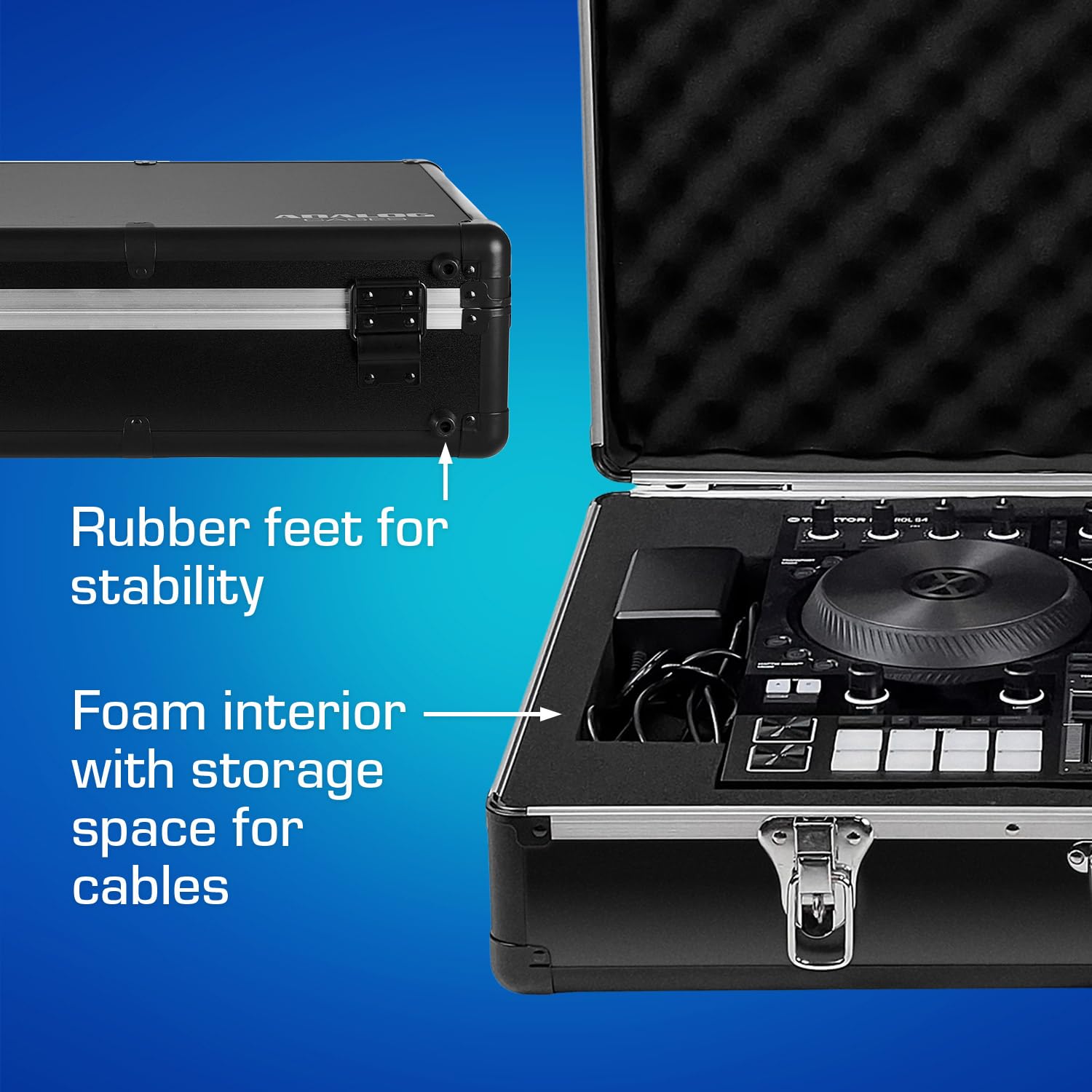 Analog Cases UNISON per Native Instruments Traktor Kontrol S4, valigetta da trasporto DJ (borsa da trasporto leggera e resistente, custodia DJ con il massimo comfort di trasporto) Nero