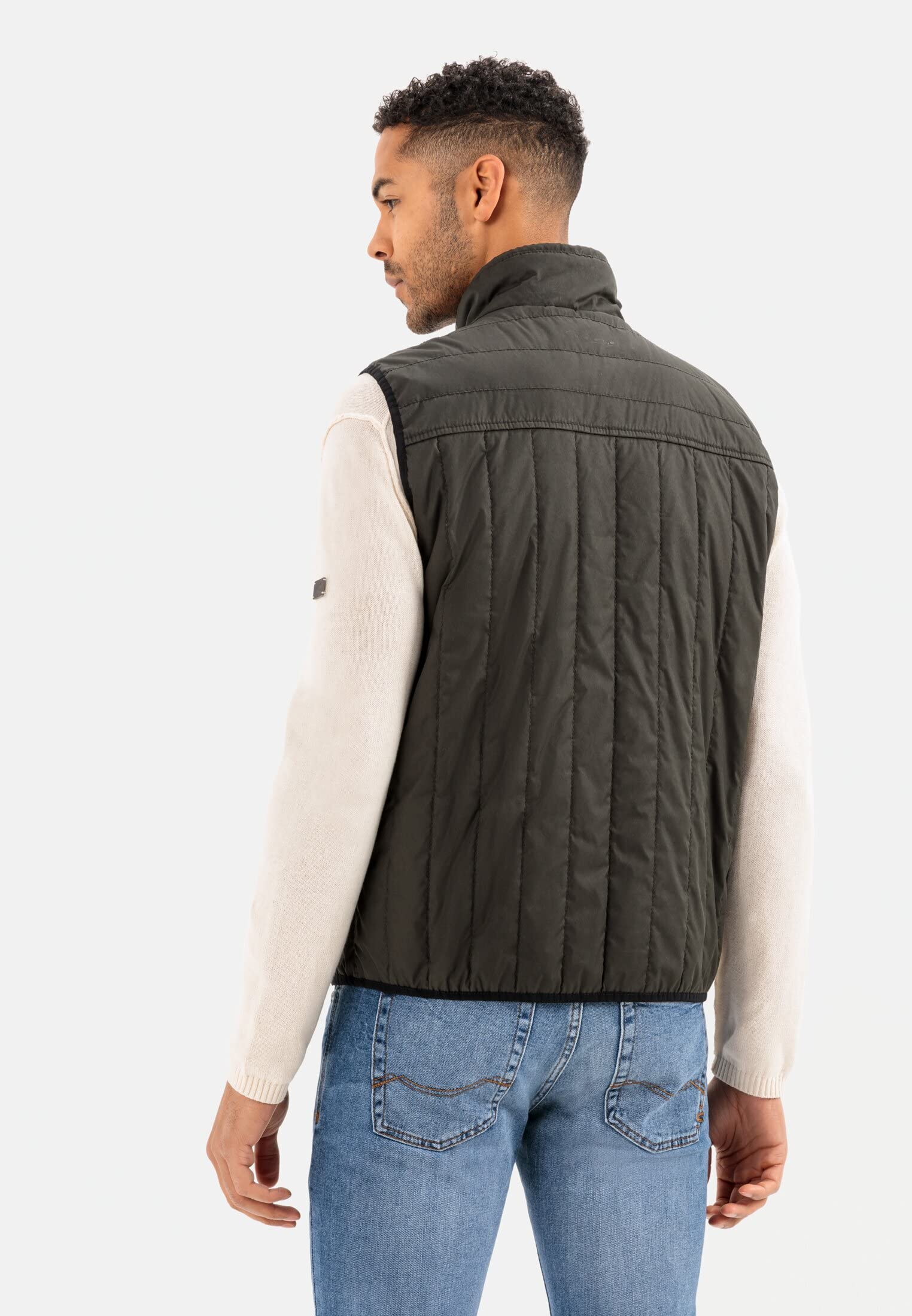camel active Herren Steppweste mit Stehkragen