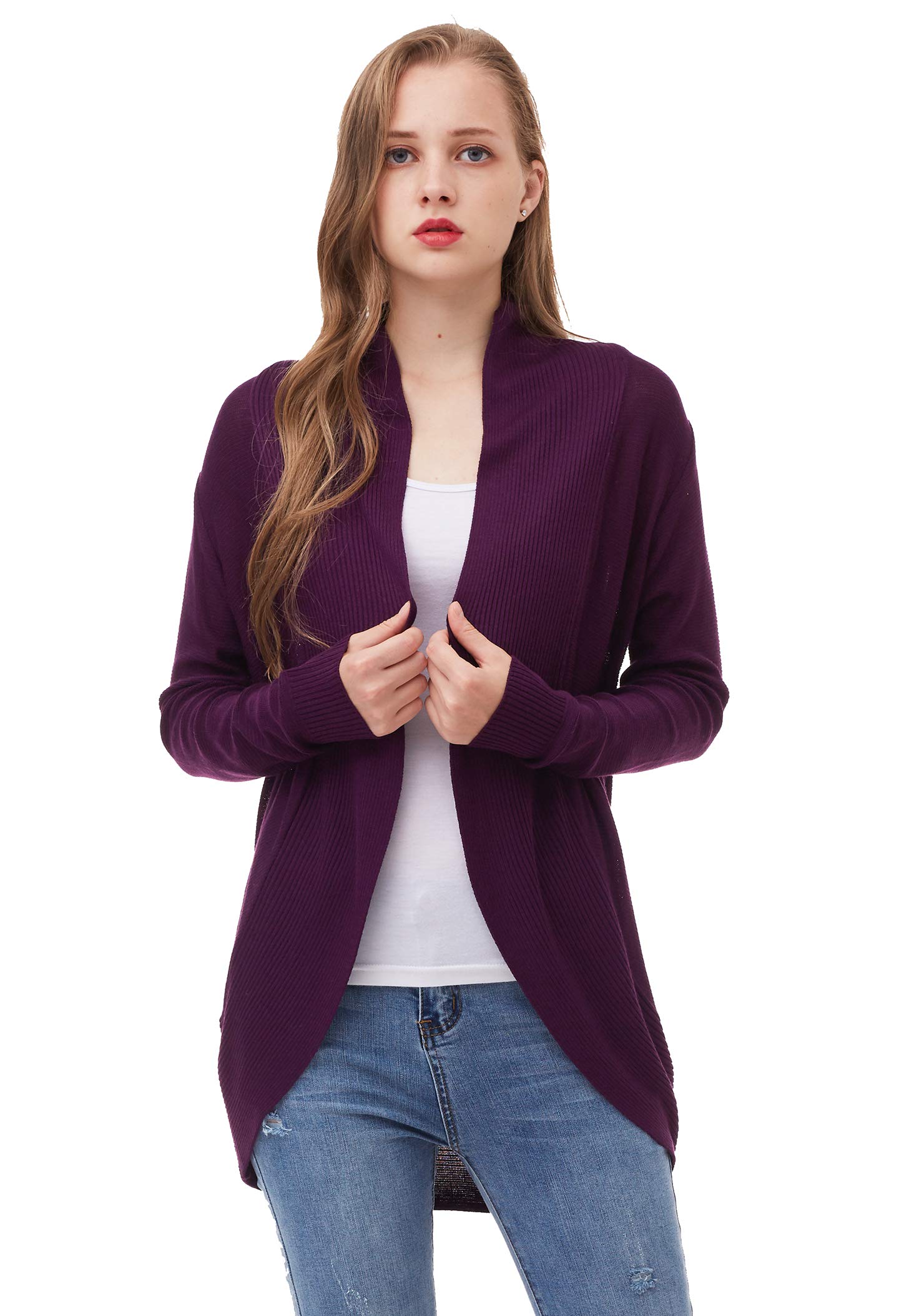 Sofishie Casual Open Front Drape Cardigan