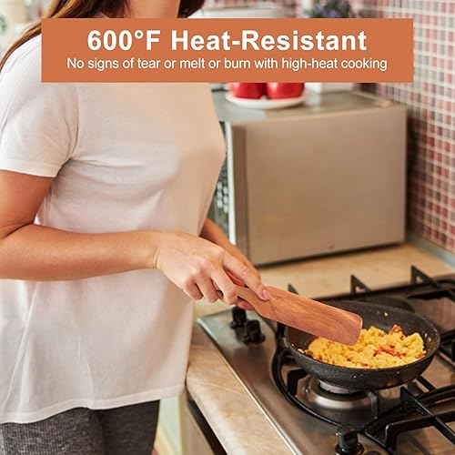 Miniatura 3 de Juego de 3 espátulas de madera de teca para masa madre, herramientas de cocina, espátula de pan plana, espátula para utensilios de cocina, juego de