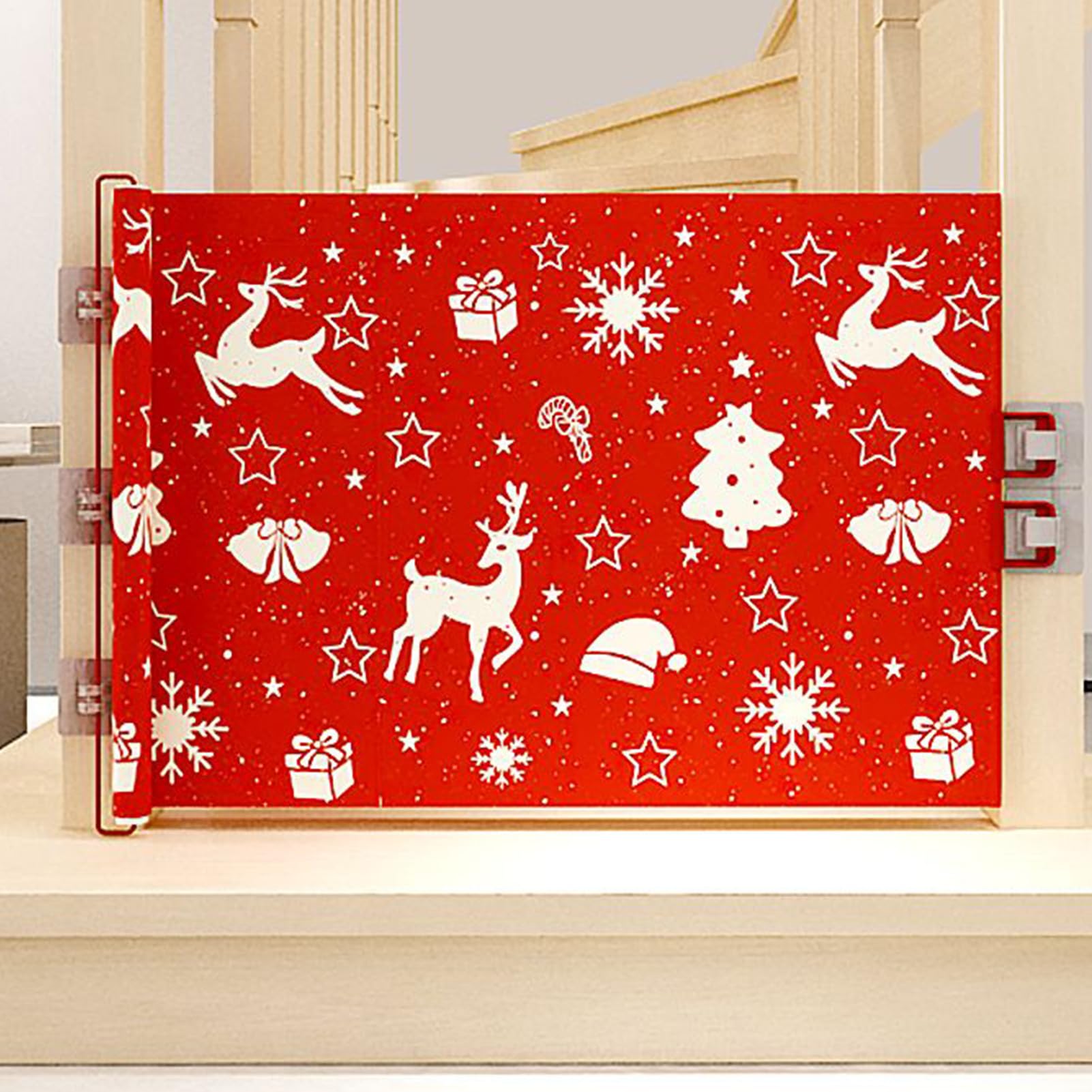 Cancello Per Cani Retrattile Sicuro A Prova Di Bambino Decor Natalizio | Interno Scale E Recinto Per Cani E Bimbi Per Interno Esterno Balcone Portico Terrazza Camera dei Bambini