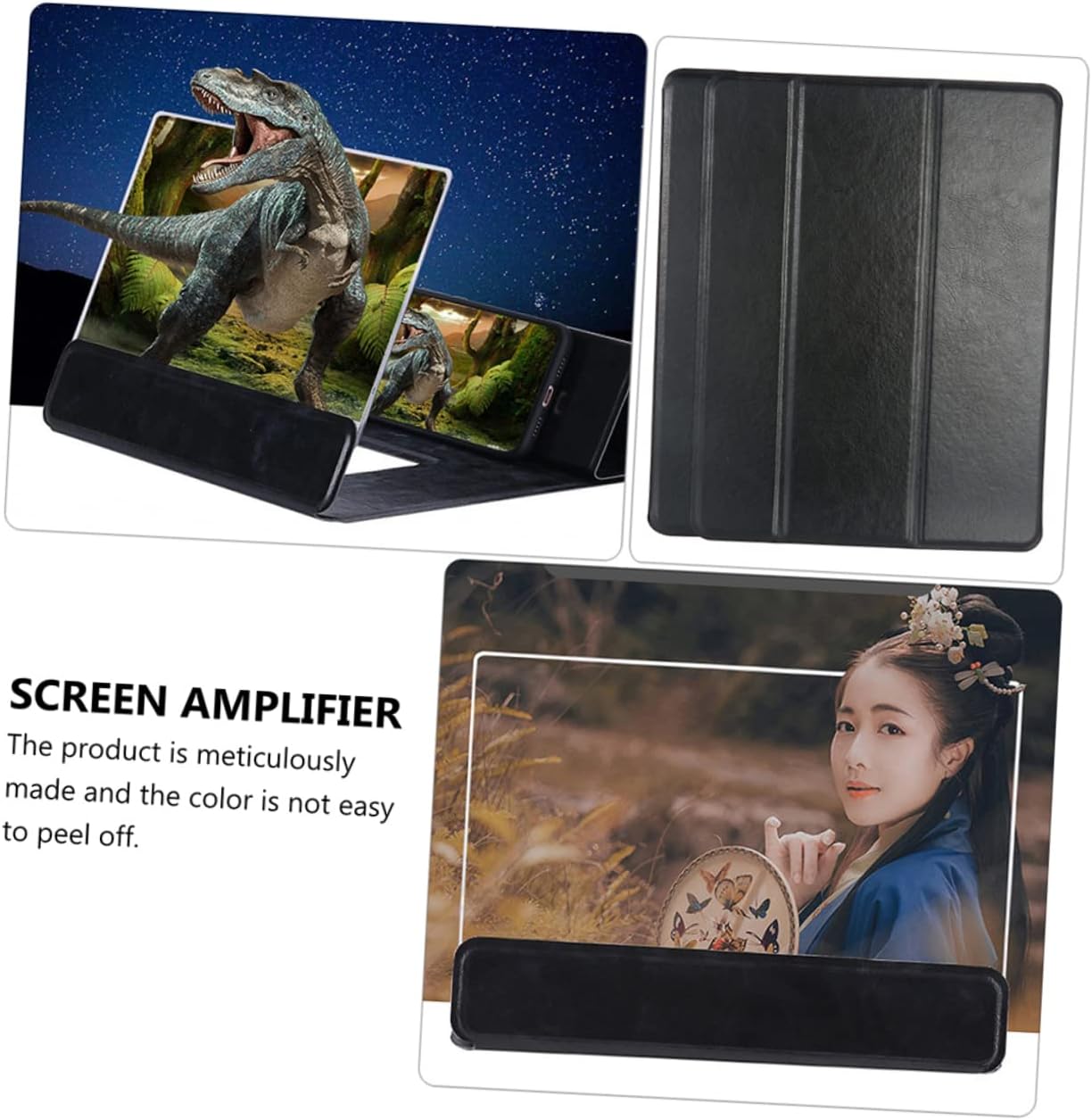 12-Inch 3D Phone Screen Amplifier Magnifier Stand HD Projector for Movies and Videos Compatible Smartphones