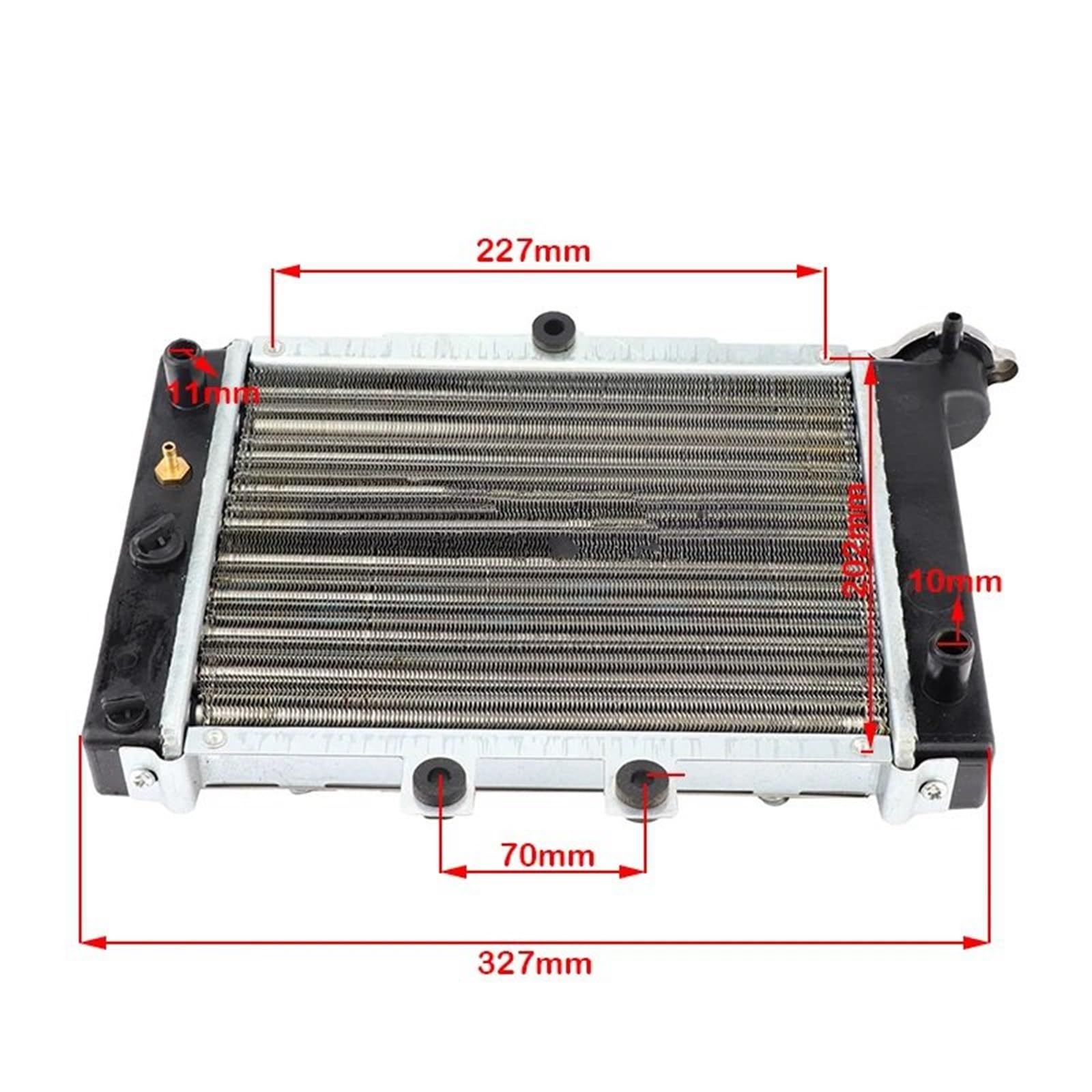 Radiador Enfriador Compatible con Motor Zongshen de 150 CC, 200 CC y 250 CC, con tracción en Las Cuatro Ruedas, radiador y Enfriador de Tanque de Agua para ATV. Cooler Kit