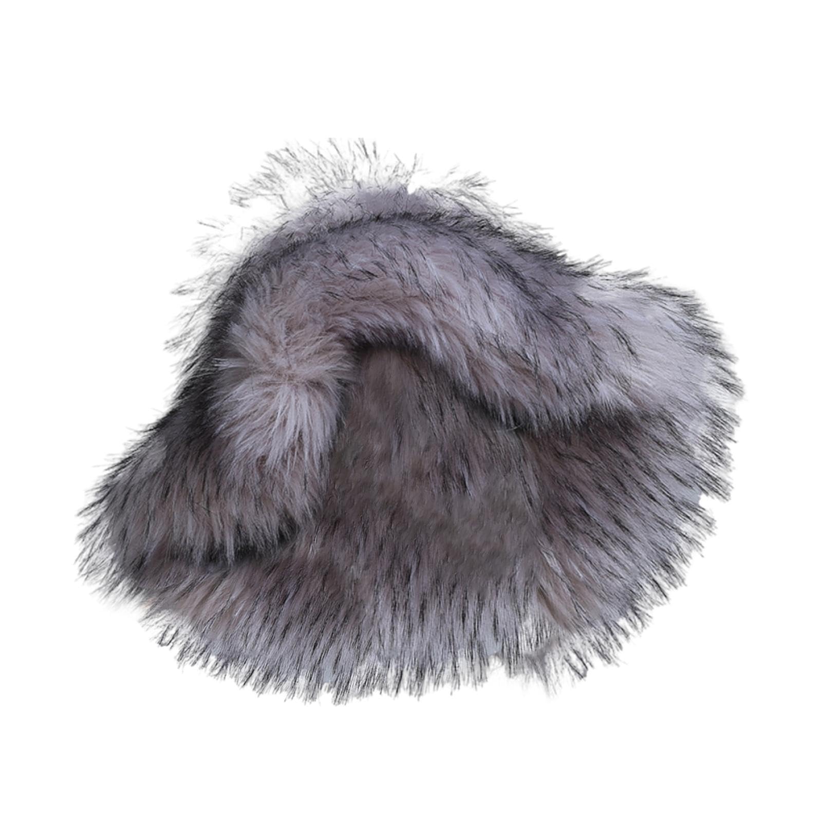 Cappello Invernale Donna Secchiello Pelliccia Sintetica Morbida Accessorio Testa Caldo Tendenza Moda Adatto per Eventi Sociali Viaggi Look Casual, Stile D