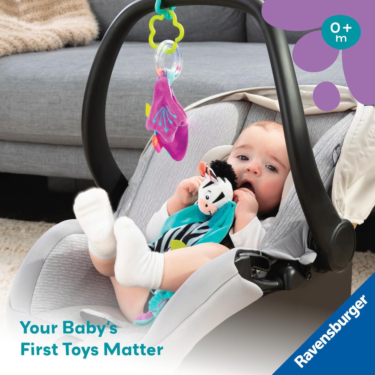 Ravensburger Play+ My First Snuggle Friend – Zebra | Cozy Comfort & Sensory Play | Encourages Emotional Development