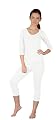Selfcare Girls Full Sleeve Thermal Top & Pyjama Set White