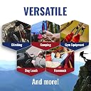 White Tech Heavy-Duty Climbing Carabiner 23KN Screw Locking Karabiner Snap Hook Clip with Quick Lock Mechanism | Ideal for Rock Climbing, Hiking, & Outdoor Activities Rappelling, D Shaped (1Pack) gallery image