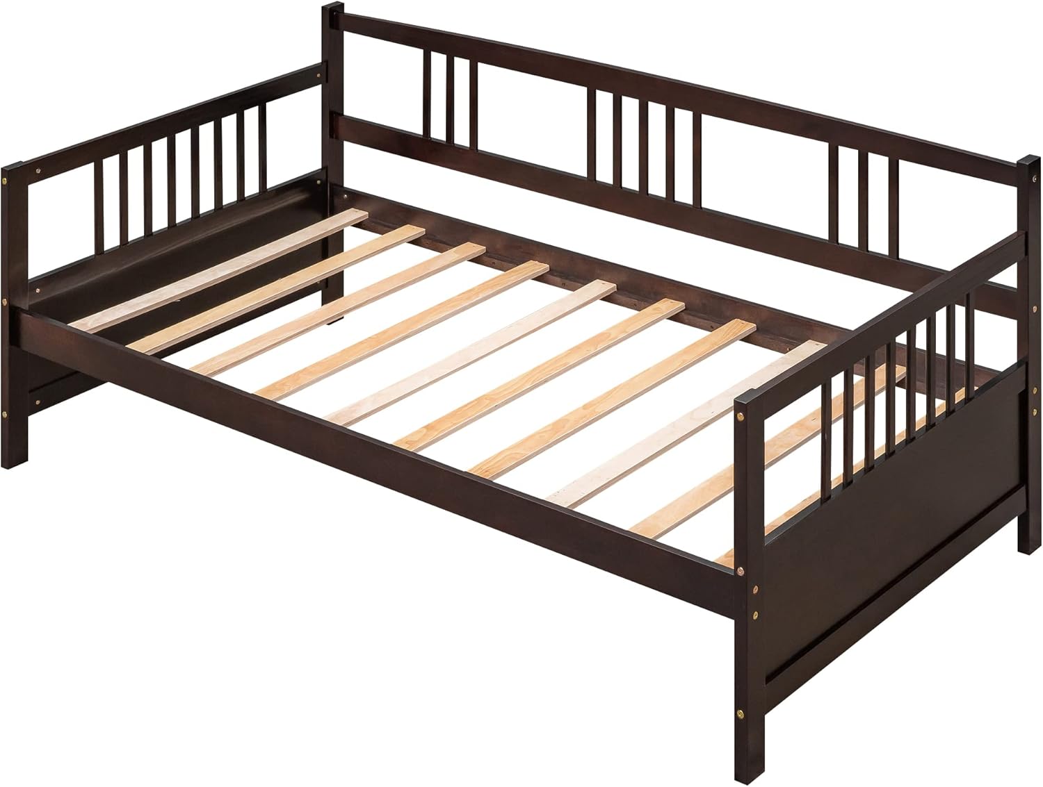 Harper & Bright Designs Twin Wood Daybed with Support Slats Sofa Bed Platform Mattress Foundation Twin Corner Bed for Living Room Guest Room, Small Room, Easy to Assemble