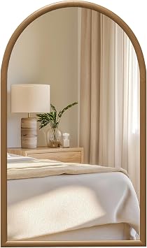 HOMCOM Wall Mirror 65 x 110 cm Hallway Mirror Dark Brown