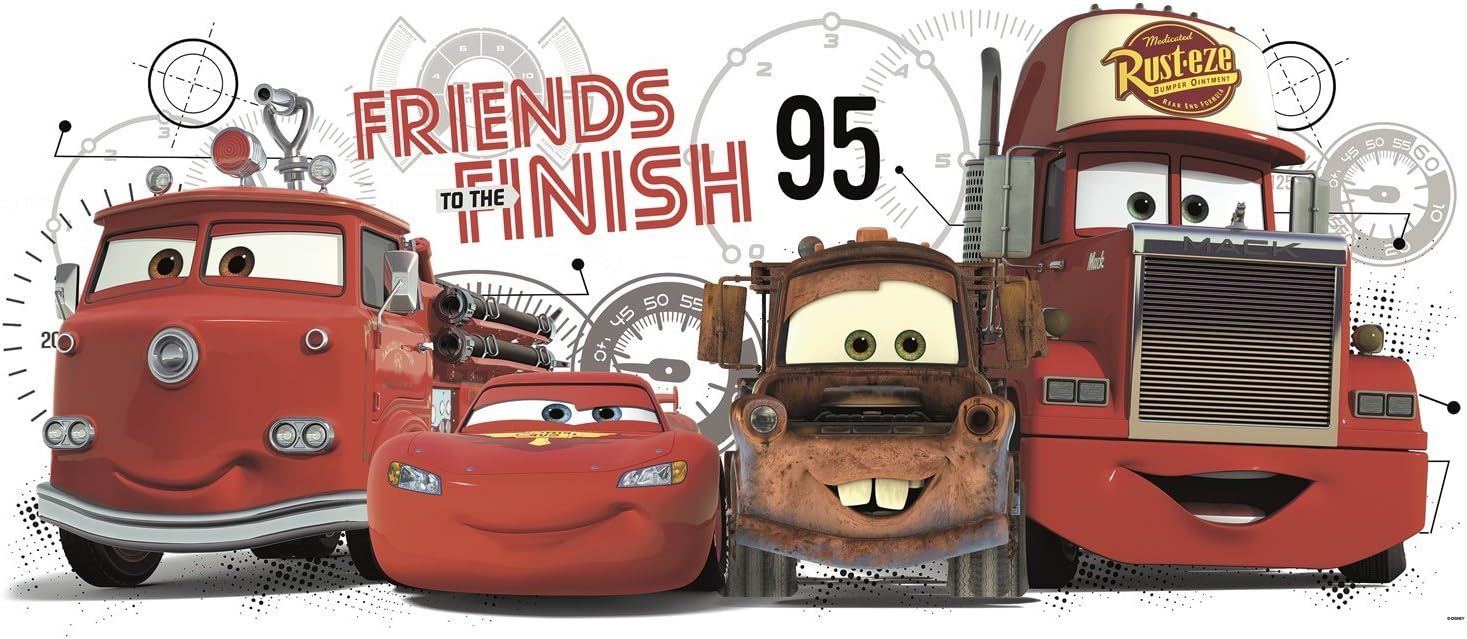 RoomMates Disney Pixar Cars 2 Friends To The Finish Peel And Stick Giant Wall Decals