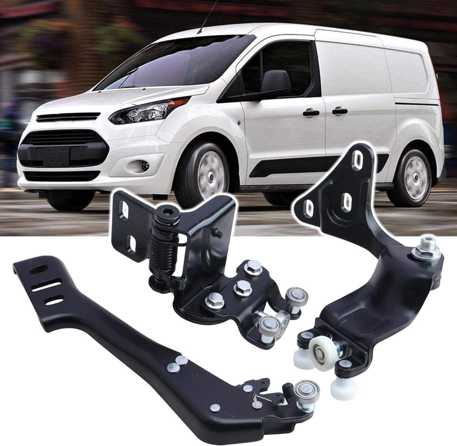 KK3Z-1525028-E KK3Z-1525028-AA BK3Z1525028G Right Side Sliding Door Hinge Roller Upper Middle Lower Set Compatible with 2015 2016 2017 2018 2019 Transit Model