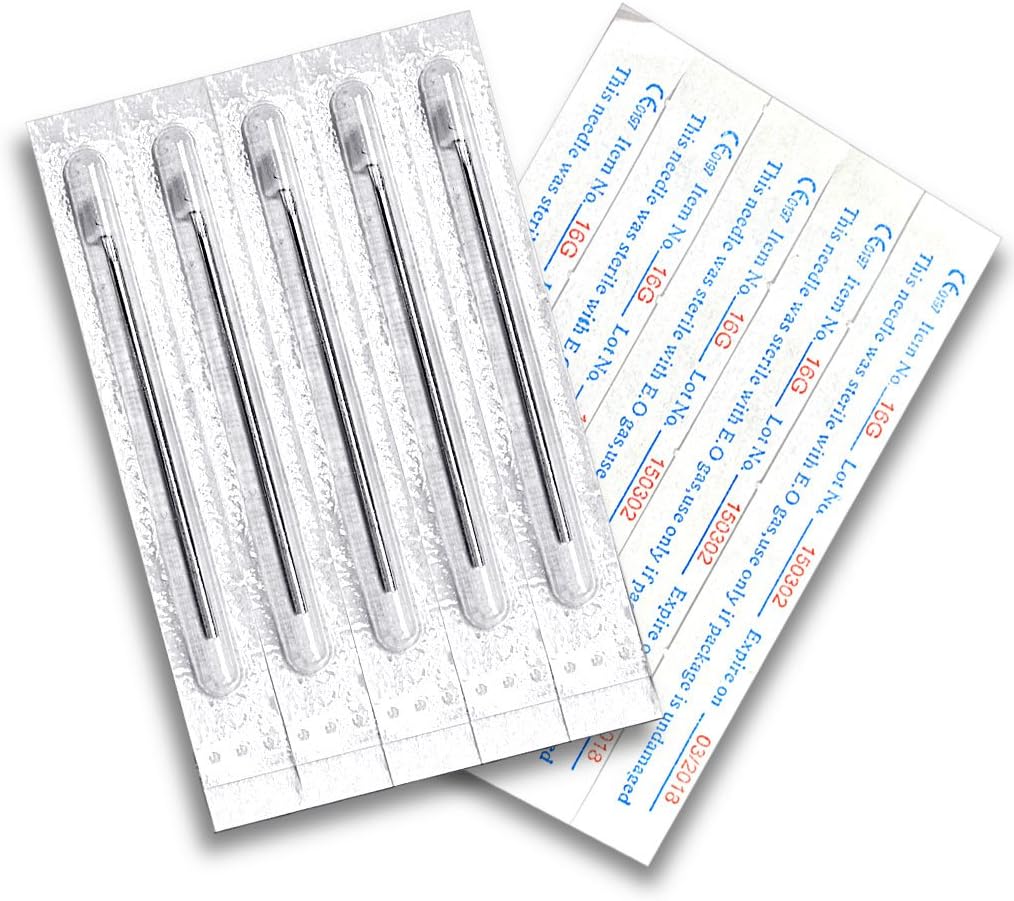 316L Surgical Steel Mixed Size 12G 14G 16G 18G 20G Body Piercing Needles Disposable Sterilized Piercing Needles