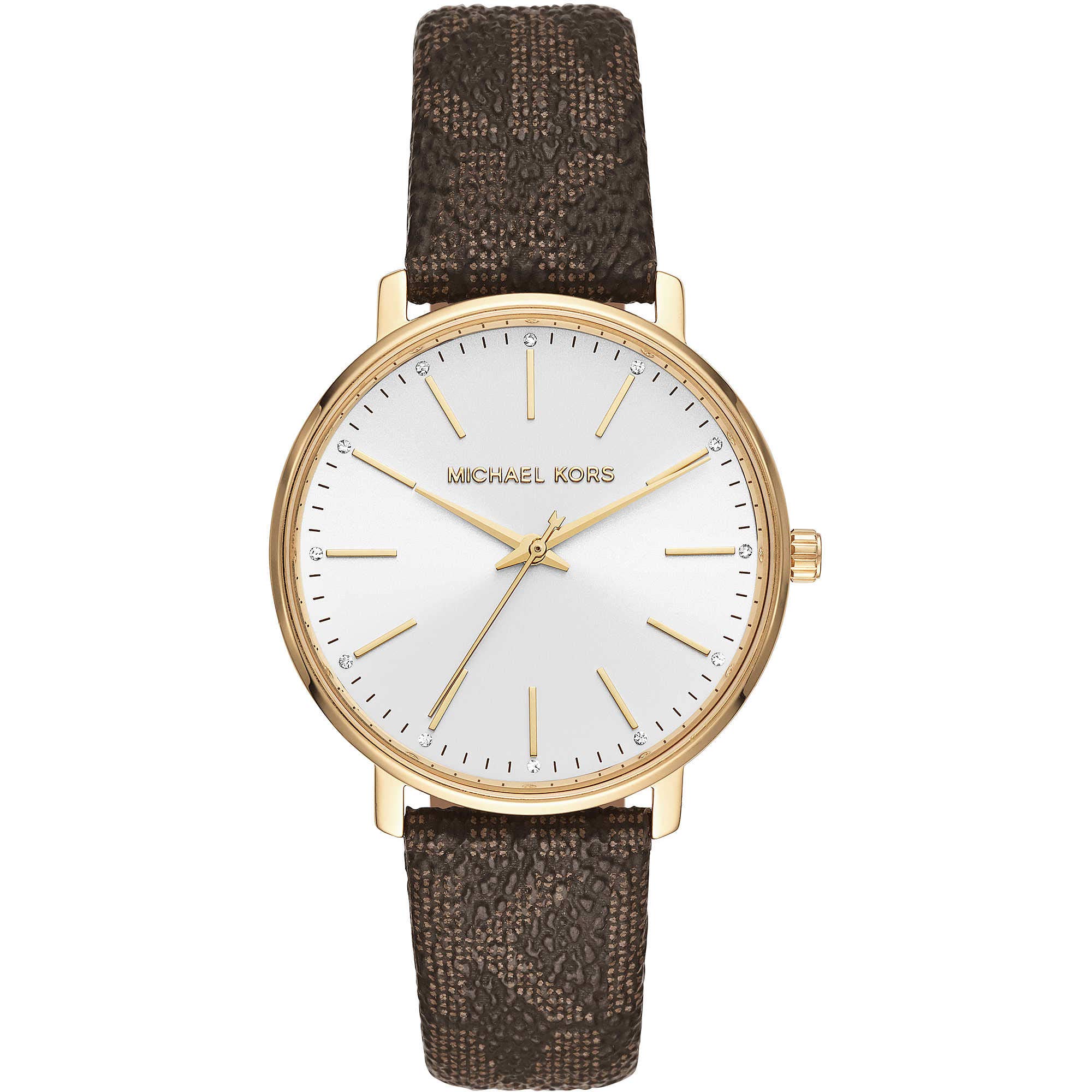 Michael Kors Reloj Pyper para Mujer, Movimiento trifásico de Cuarzo con Correa de PVC
