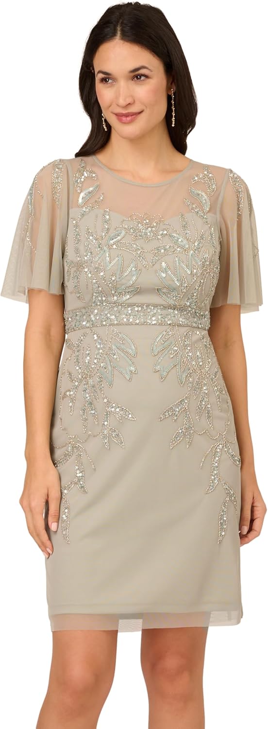 Adrianna Papell Women's Beaded Cocktail Dress
