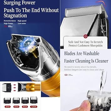 Dog Grooming Clippers,Heavy Duty Sheep Shears,36V Horses Trimmers | Powerful Motor Fur Shears for Livestock & Cats,Professional Pet Grooming Clippers Set for Thick Coats Long Hair