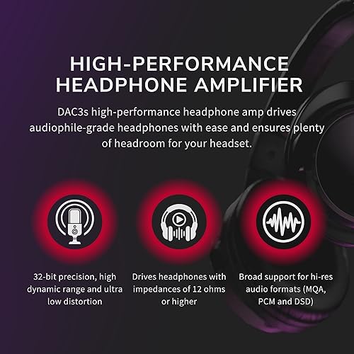 Miniatura 8 de Audioengine DAC3 32-Bit DAC portátil y amplificador de auriculares para alta resolución digital a analógica música y audio