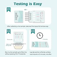 Vista 3 de Easy@Home Kit de prueba de drogas de 5 paneles: THC, BZO, COC, MET, OPI, paquete de 10 pruebas instantáneas de orina multifármacos para rastrear